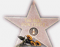 REAL DON STEELE STAR ON HOLLYWOOD BOULEVARD