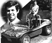 Joe Hager with WDRC's Little Dee Dune Buggy, 1969